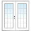 Portes d'entrée intérieures pré-montées en fibre de verre apprêtée avec grilles internes-45711192-45711184-45711185