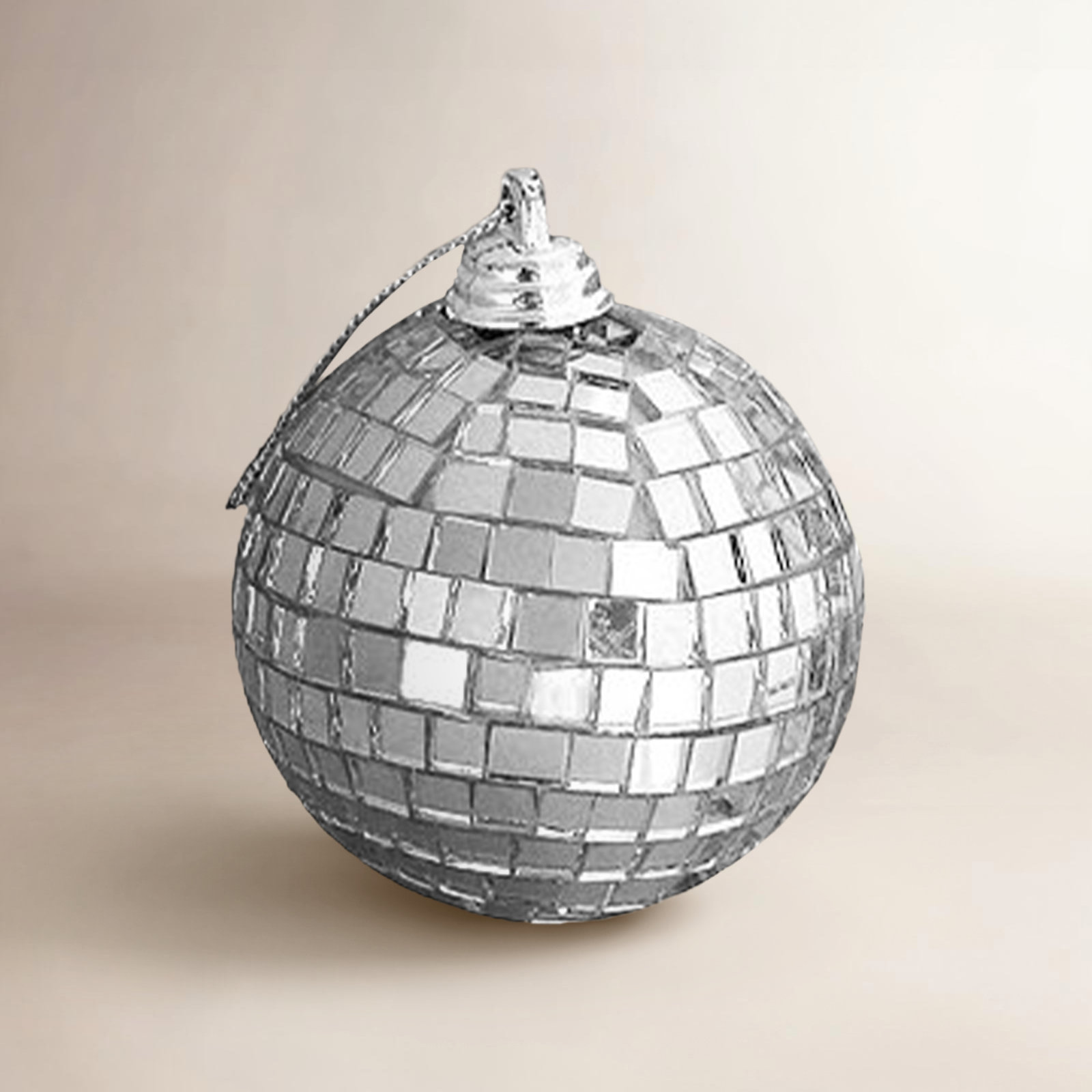 6ct Silver Splendor Mirrored Glass Disco Ball Christmas Ornaments 2.75"