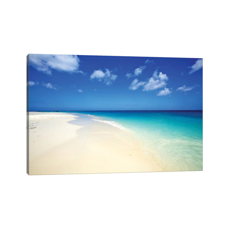 «Serenity in Aruba I» par Mark Paulda - reproduction de photo, H 26 po x l 40 po x 1,5 po, Toile tendue