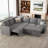 L-Shaped Modular Sleeper Sectional -101957148