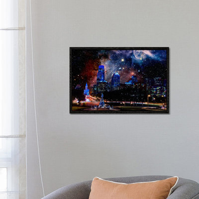 Philadelphia, Pennsylvania Carina Nebula Skyline by 5by5collective - Gallery-Wrapped Canvas Giclée on Canvas