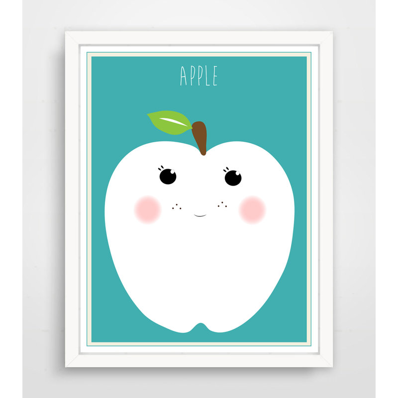 Joline, pomme douce sur papier, H 10 po x l 8 po