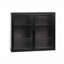 Armoire murale moderne à deux portes avec portes en verre 27,56 po avec trois niveaux de rangement pour le hall d'entrée, la salle de bain et la salle à manger-33463166