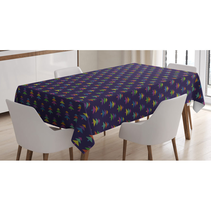 Geometric Christmas Tablecloth, 90" x 60"
