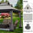 StarEcho 13 Ft. W x 10 Ft. D Steel Patio Gazebo with Netting (Tool free quick assembly)-61292557