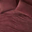 Burgundy 4 Pcs Queen Sheet 100% Ultra - Soft And Cozy Machine Washable Flat Fitted Sheets 2 Pillowcases Brushed Both Sides