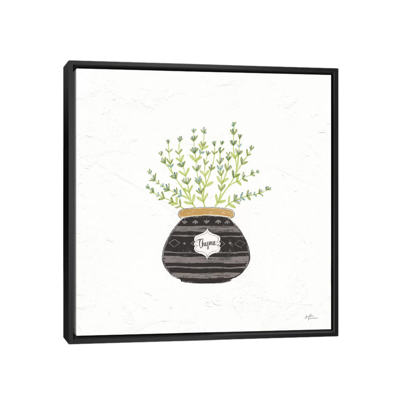«Fine Herbs VI» par Janelle Penner, impression sur toile tendue, H 18 po x l 18 po x P 1,5 po, Toile encadrée noire