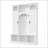 All-in-One Hall Tree with Adjustable Side Cabinets and Arched Design-989806417