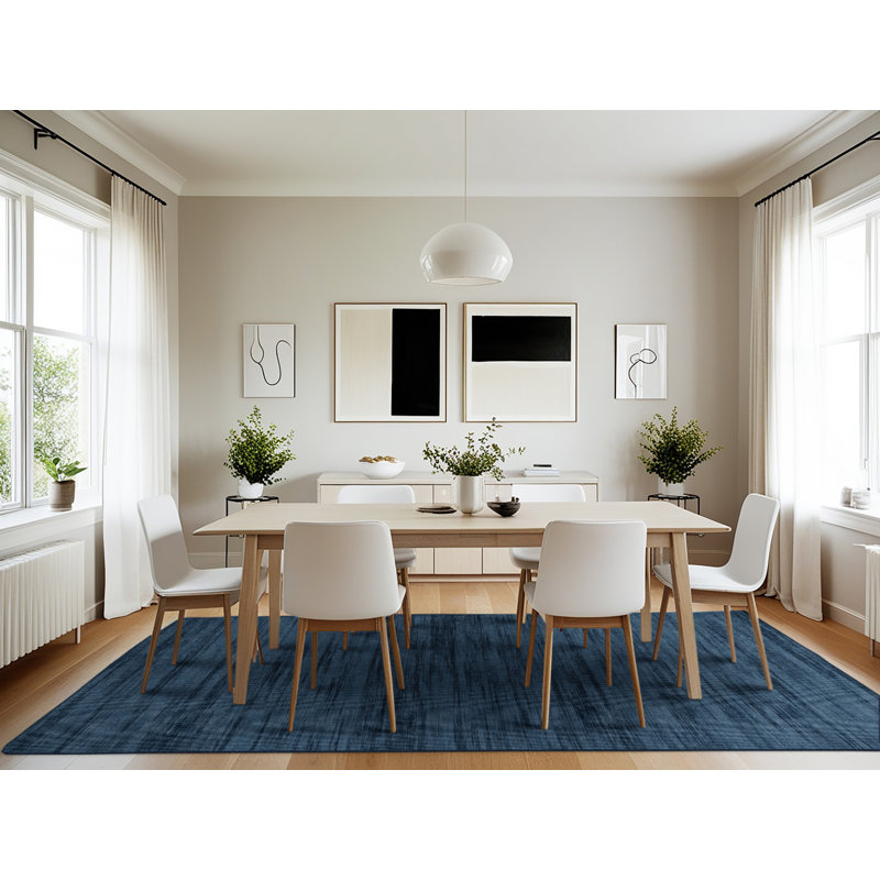 Machine Washable Solid Gray Area Rug, Rectangle 7' x 10'
