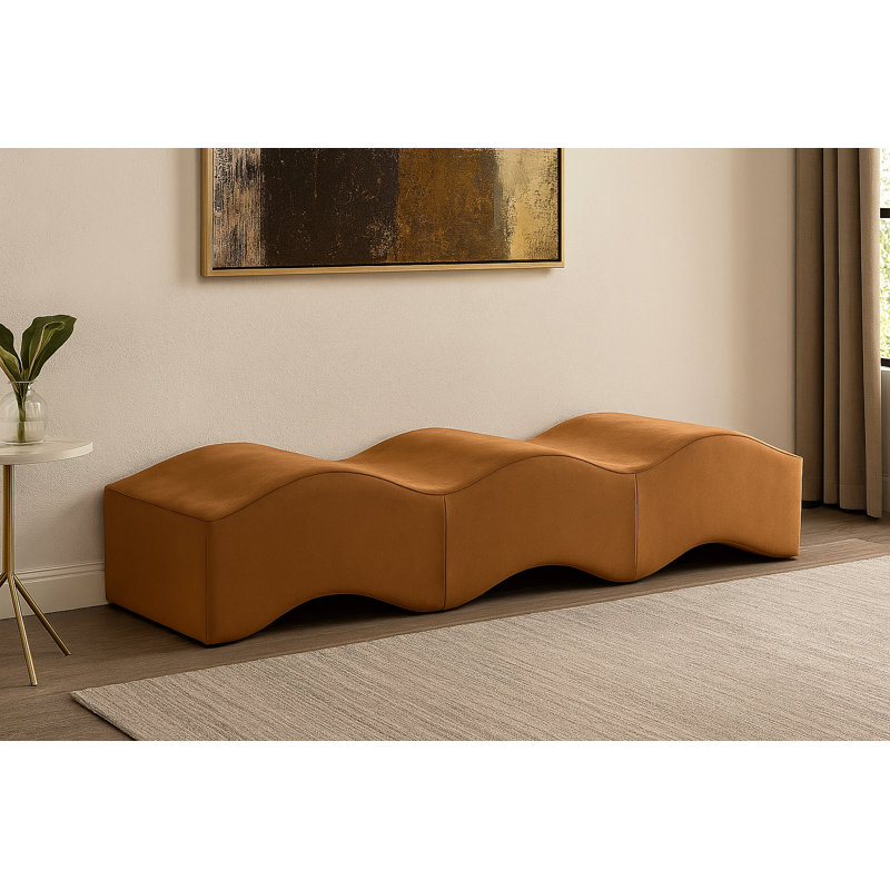 Banc en velours Leavon, Velours selle