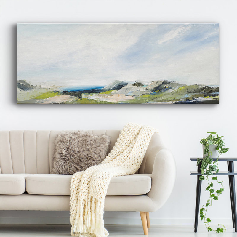 La terre chante sur toile, H 20 po x l 50 po x P 1,5 po