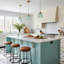 1-Light Blue Glass Iron Dimmable Pendant Lamp