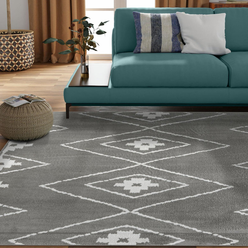 Latitude Run® Vefsna Nikolis Rug Gray, Square 7'10"