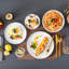 16 Pieces Dinnerware Set, Round Plate With Vertical Edge, Plain White, Dinner Plate, Dessert Plate, Bowl And Soup Plate, Serve For 4 Person, Microwave Friendly And Dishwasher Friendly-1301377630