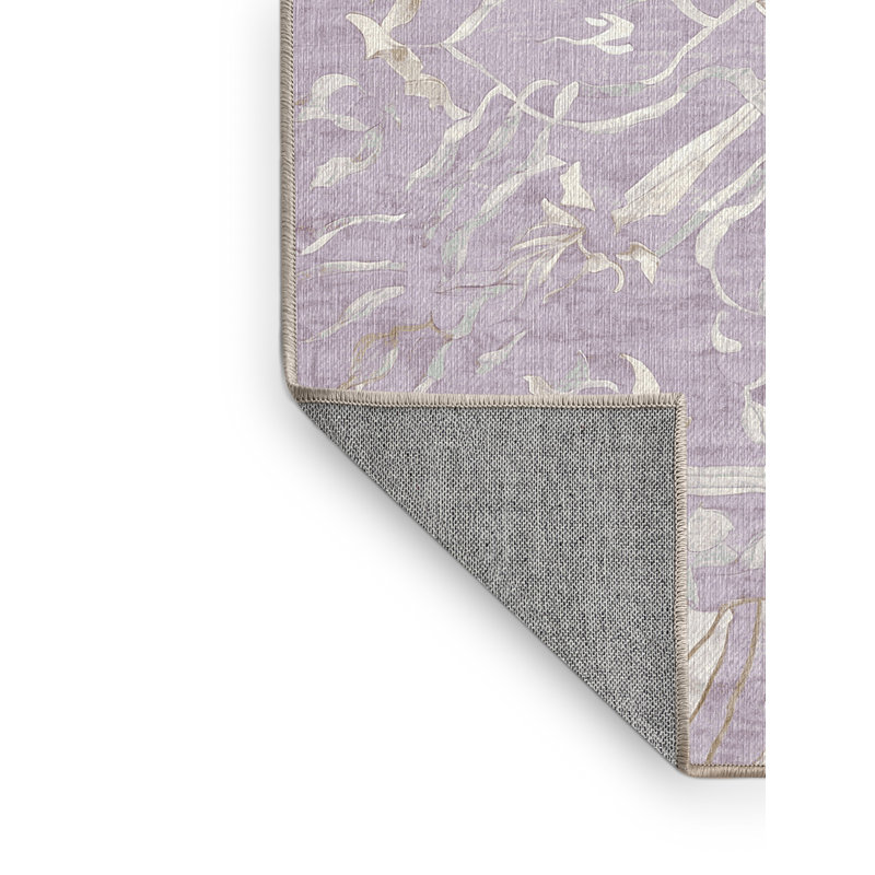 Machine Washable Beige Area Rug, Rectangle 2' x 3'