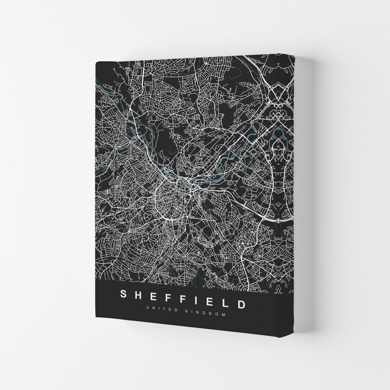Sheffield III - Print, 29.7cm H x 21cm W x 4cm D, Wrapped Canvas