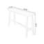 Table de bar droite noire en bois massif