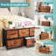 Commode 5 tiroirs pour 17 chambres à coucher, large commode brun rustique