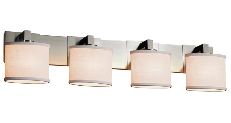 Favela 4 - Light Dimmable Bath Bar, Cream, Brushed Nickel