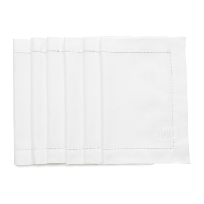 Cotton Linen Hemstitch - 100% Pure Placemats