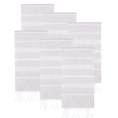 Ensemble de 6 serviettes pour lit de plage en coton turc Alize