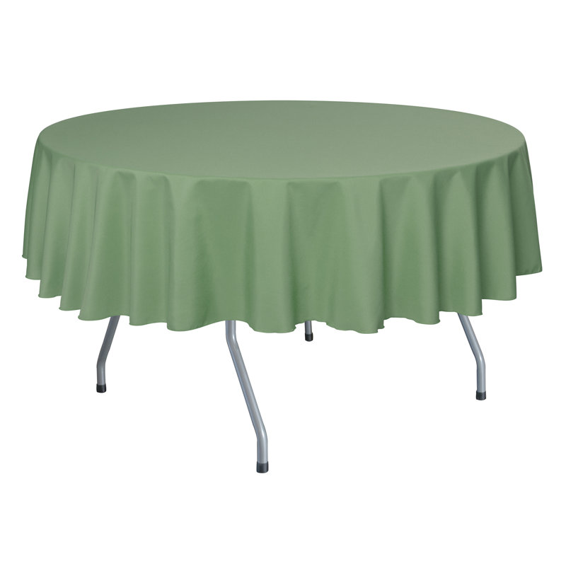 Rhein Solid Color Round Tablecloth, Sage, 10