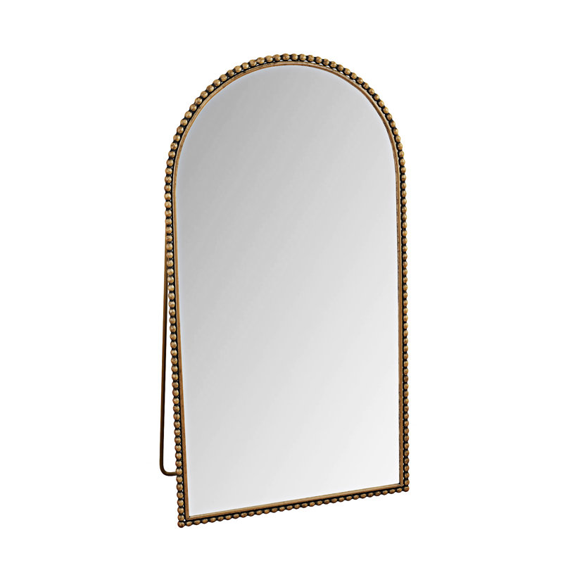 Miroir pleine grandeur avec pieds de soutien, Doré