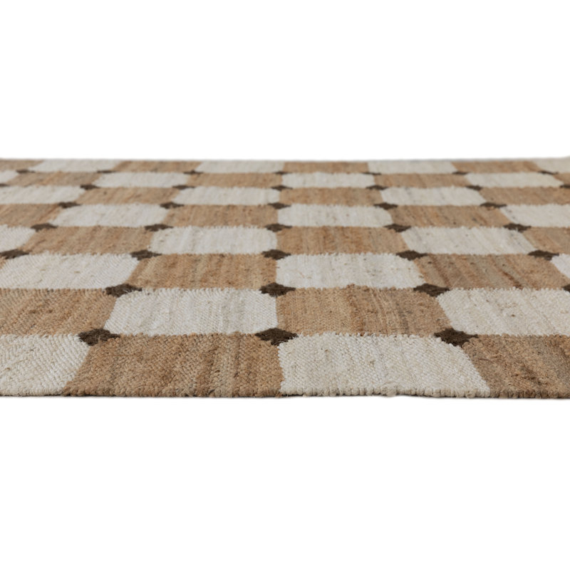 Flatweave Jute Hizri Rug, Rectangle 5' x 8'