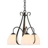 Sweeping Taper 3 - Light Shaded Classic/Traditional Chandelier