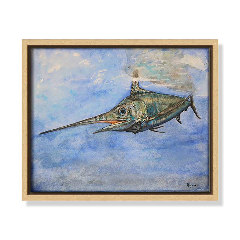Impression Rashebia Marlin par Mike Ragan pour, Naturel, H 9,5 po x l 11,5 po