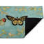  Tapis de porte rembourré à séchage rapide antidérapant Three Butterflies Over Teal 18 po x 30 po