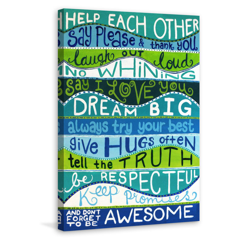 Family Rules II by Nicola Joyner - Wrapped Canvas Print, 45cm H x 30cm W