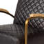 Fauteuil club en cuir véritable Aicha