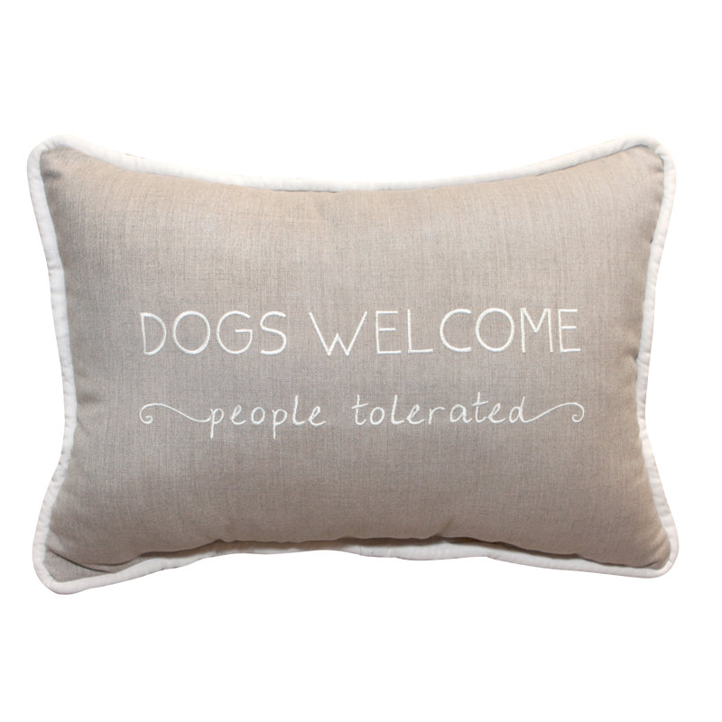 Embroidered Sunbrella® Outdoor Throw Pillow, Cast Ash Sunbrella® Plainweave