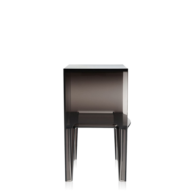 Ghost 15.75'' W Poly Methyl Methacrylate Nightstand, Smoke