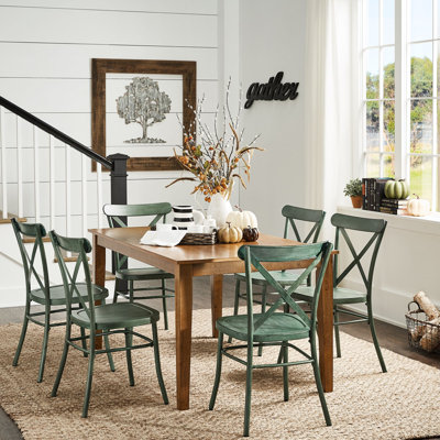 Aliha 6-Person Solid Wood Four-Leg Dining Set