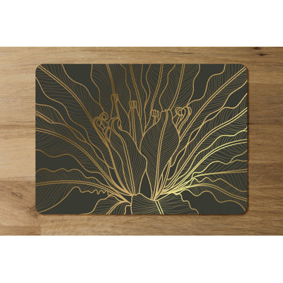 Duel Wood Floral Rectangle Placemat
