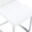 6 chaises de salle à manger rembourrées en polyuréthane blanc, stables et tendance pour l'intérieur de 6 chaises