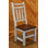 Chaise d'appoint à dossier en lattes de bois massif Bechtold