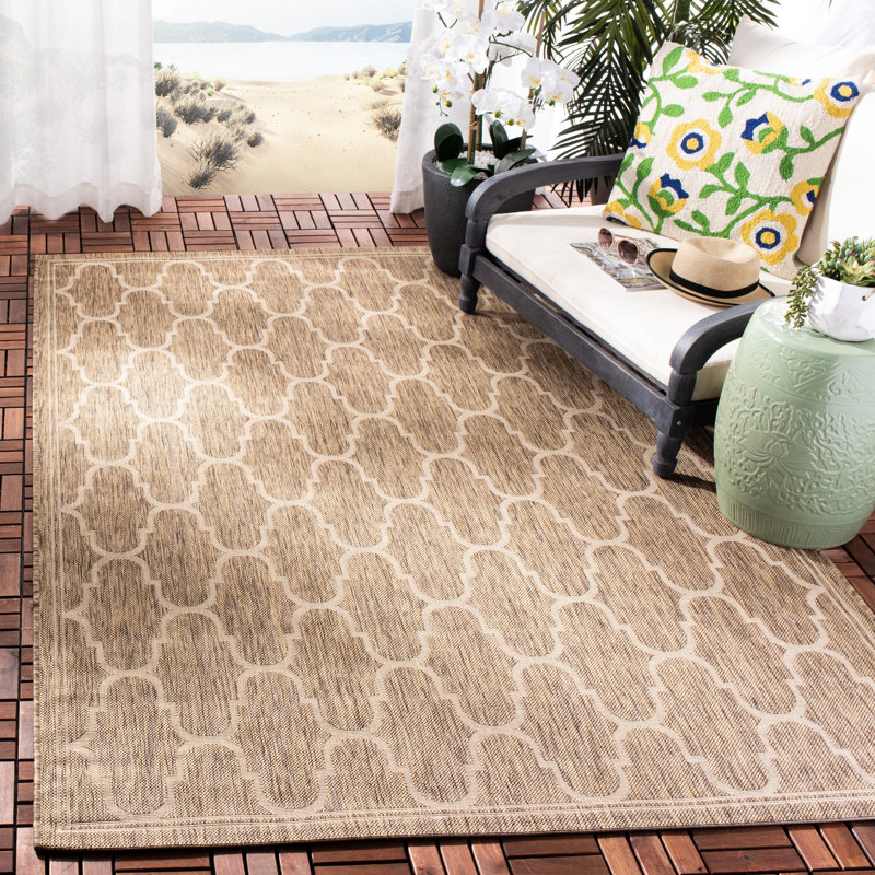 Herefordshire Performance Geometric Indoor/Outdoor Area Rug, Rectangle 8' x 11'