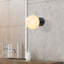 Lampe murale industrielle, finition noire et antique, 9,8 po x 9,8 po x 9,4 po | Corps en métal robuste avec capuchon en verre, douille E14, 15 W maximum | Conception moderne et glamour pour la maison, le bureau et les espaces créatifs, classé IP20-2034208036-2140123089