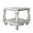 Bone White End Table With Bottom Shelf