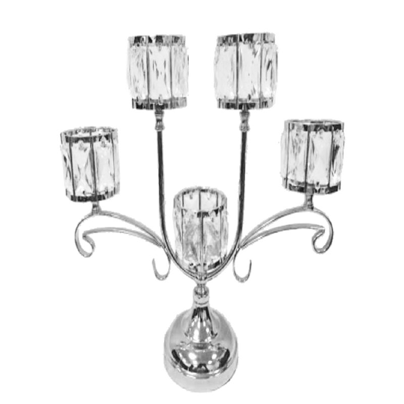Brionie 21'' H Tabletop Candelabra, Silver