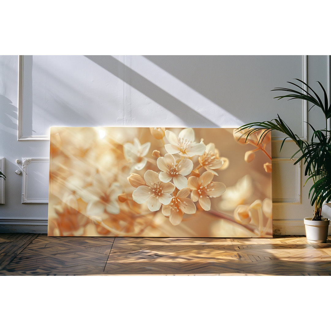 Wandbild 120x60cm Blüten Blumen Baumblüte Frühling Sonnenlicht