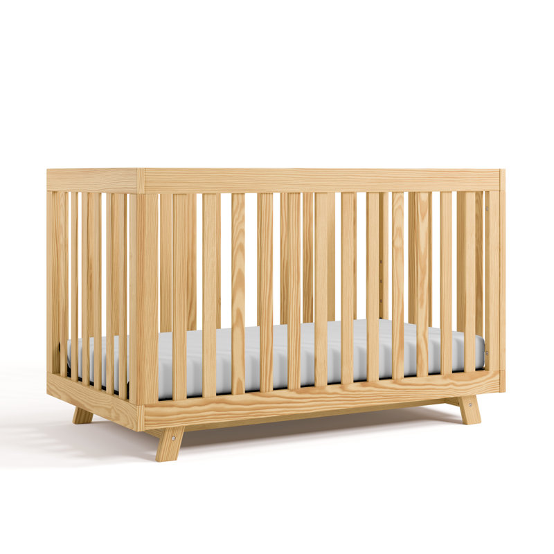 Lit de bébé convertible 3-en-1 Beckett, Naturel, Lit à barreaux