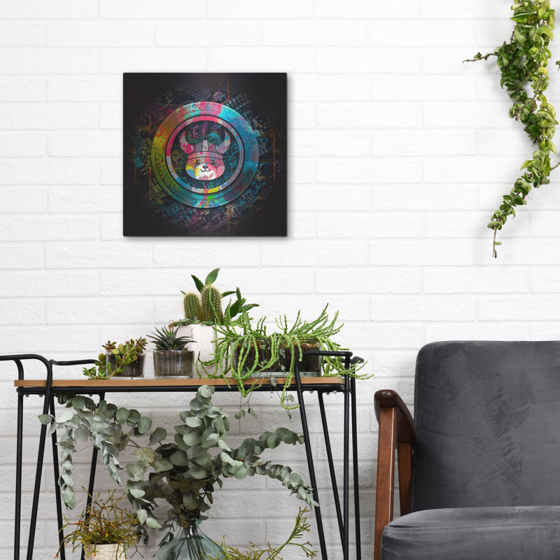 Art mural en métal Trinx «Floki Crypto Power» par Epic Portfolio, H 12 po x l 12 po