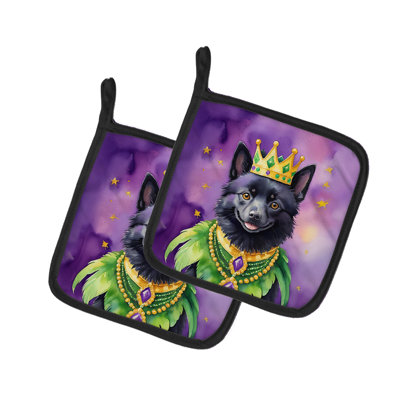 Paire de poignées Schipperke King of Mardi Gras