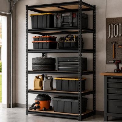Étagère de garage à 5 niveaux, capacité de 1360 kg, 91 x 46 x 183 cm