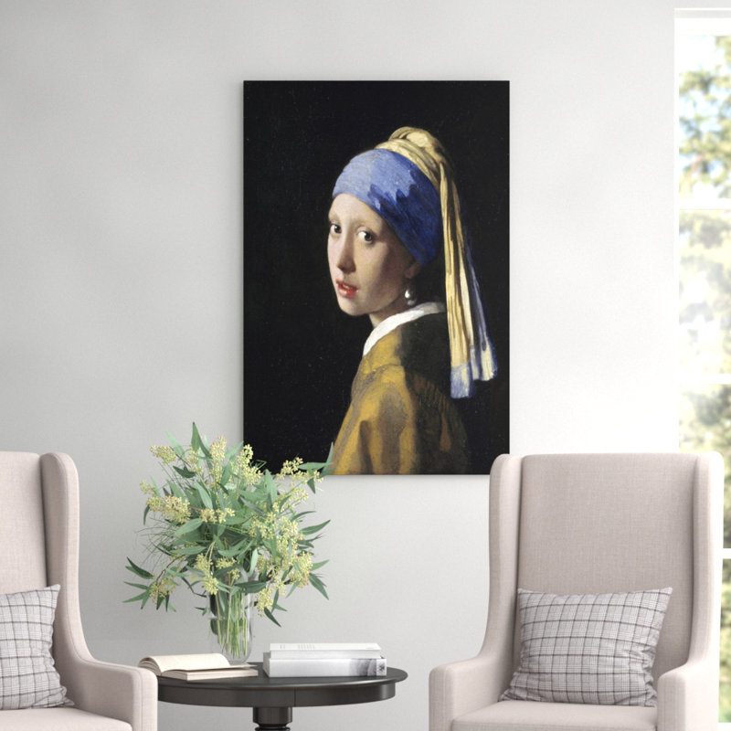 Girl With The Pearl Earring by Johannes Vermeer - Wrapped Canvas Print, 127cm H x 101cm W