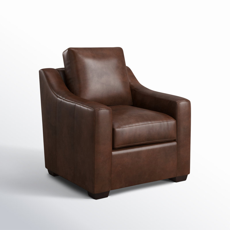 Cranbrook Upholstered Armchair, Bistro Rustic Genuine Leather